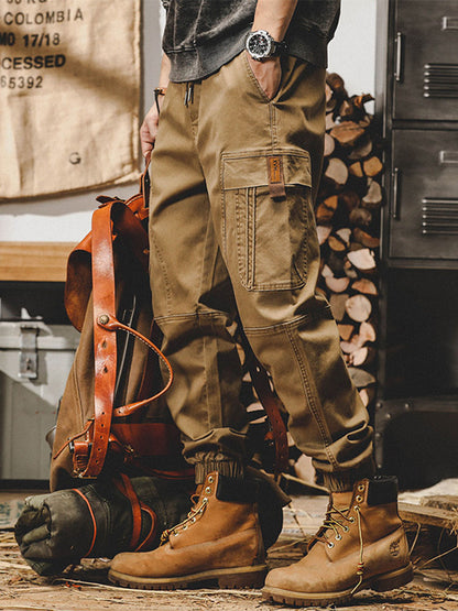 Herren Baumwoll Cargohose mit Stretch