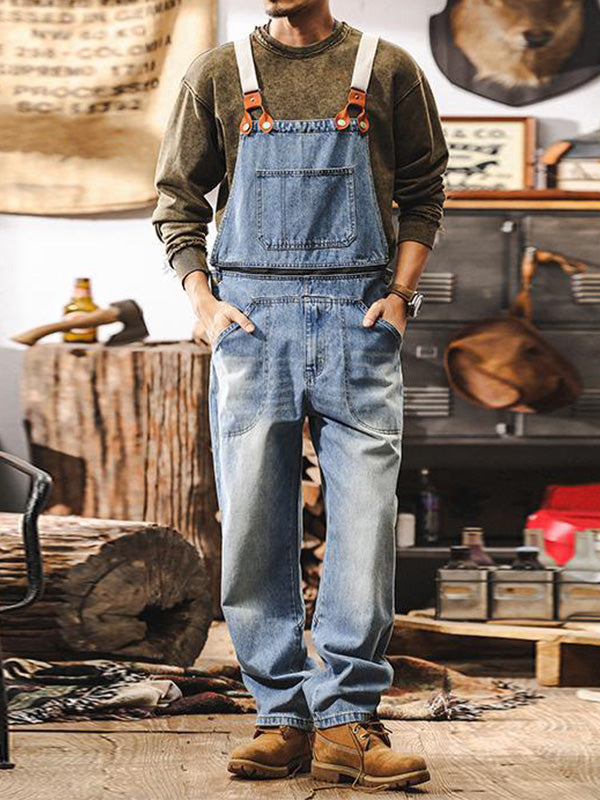 Klassische Herren-Arbeitslatzhose aus Denim