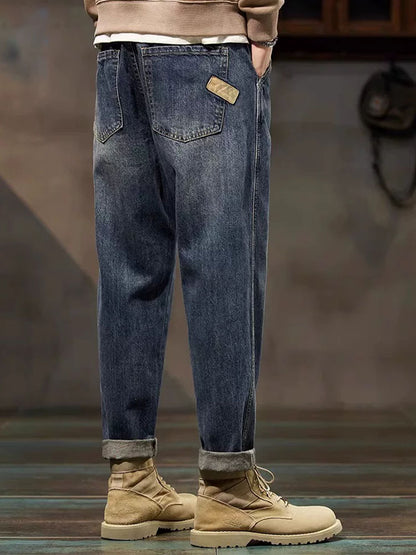 Herren Vintage‑Ballon‑Jeans mit lockerer Passform