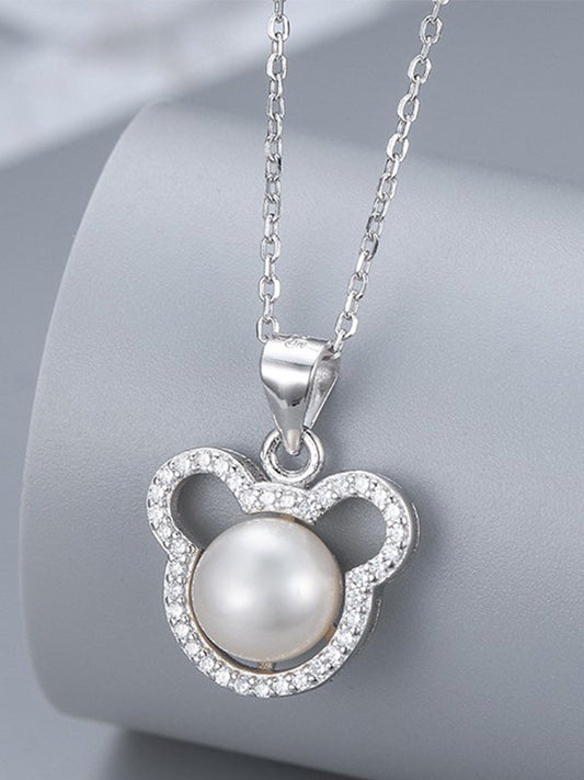 Collana con ciondolo in argento S925 e perla
