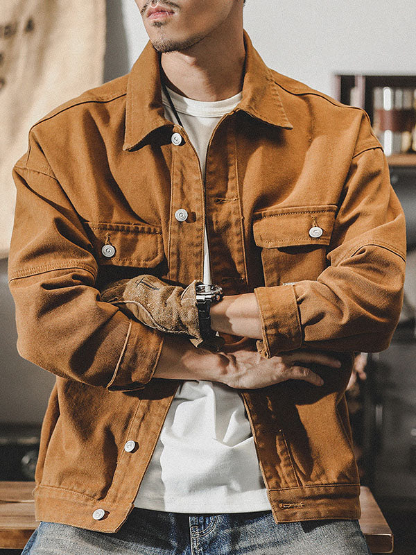 Giacca cargo da uomo in stile vintage americano