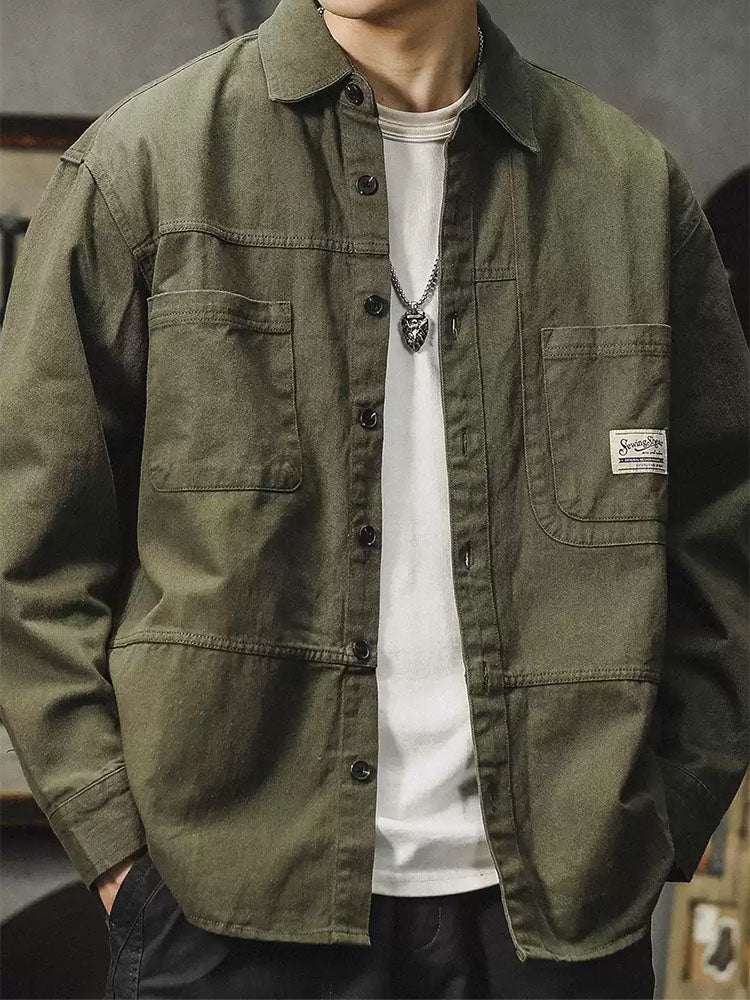 Herren Locker geschnittene Arbeits‑Jacke