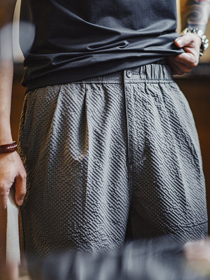 Herren Leichte Wide‑Leg Freizeithose mit Strukturgewebe