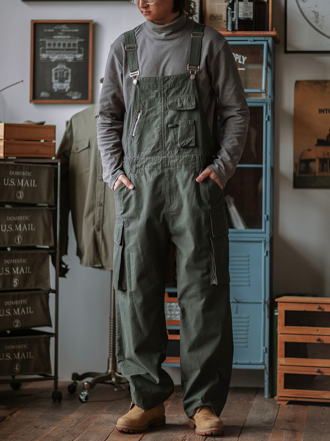 Salopette Fieldman in tela