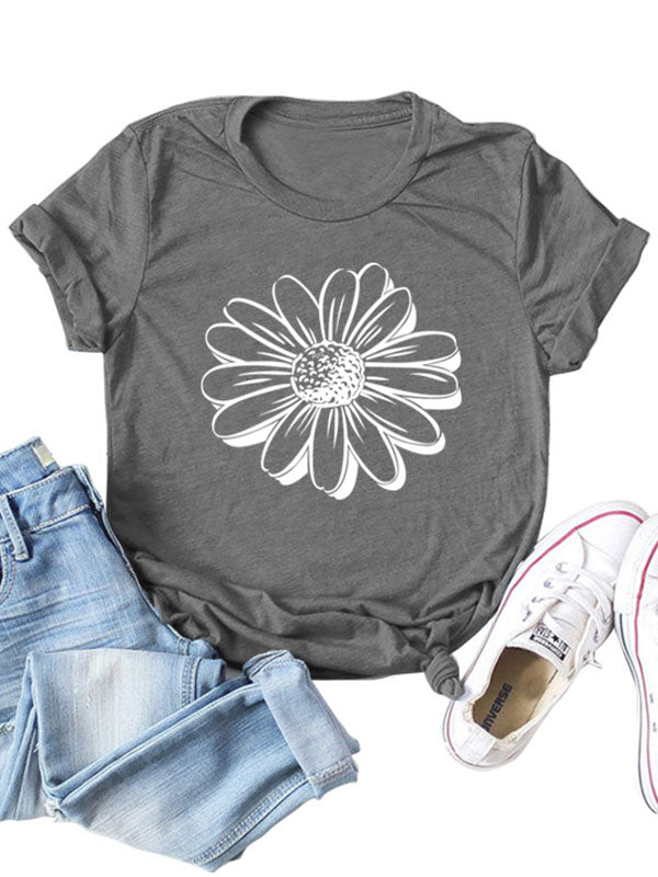 T-shirt Femme Motif Tournesol