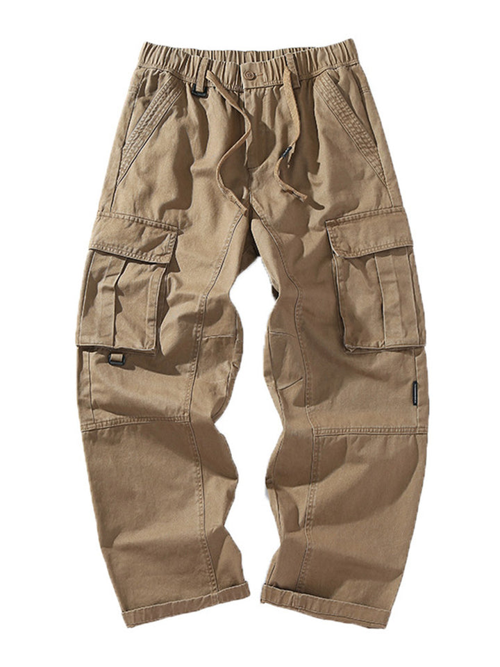 Herren Cargohose aus 100% Baumwolle, Weites Bein, Mehrere Taschen