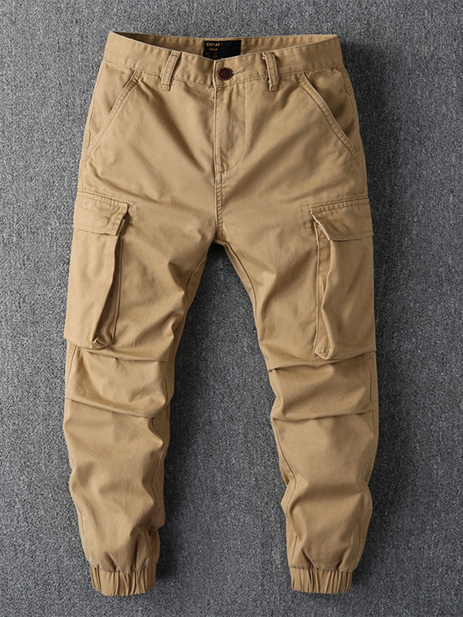 Pantaloni cargo jogger mimetici da uomo