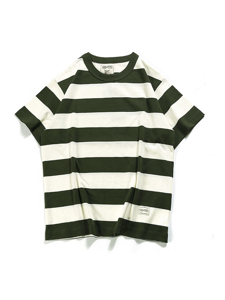 T-shirt girocollo a righe da uomo