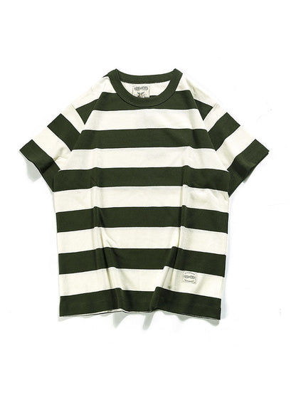 T-shirt girocollo a righe da uomo