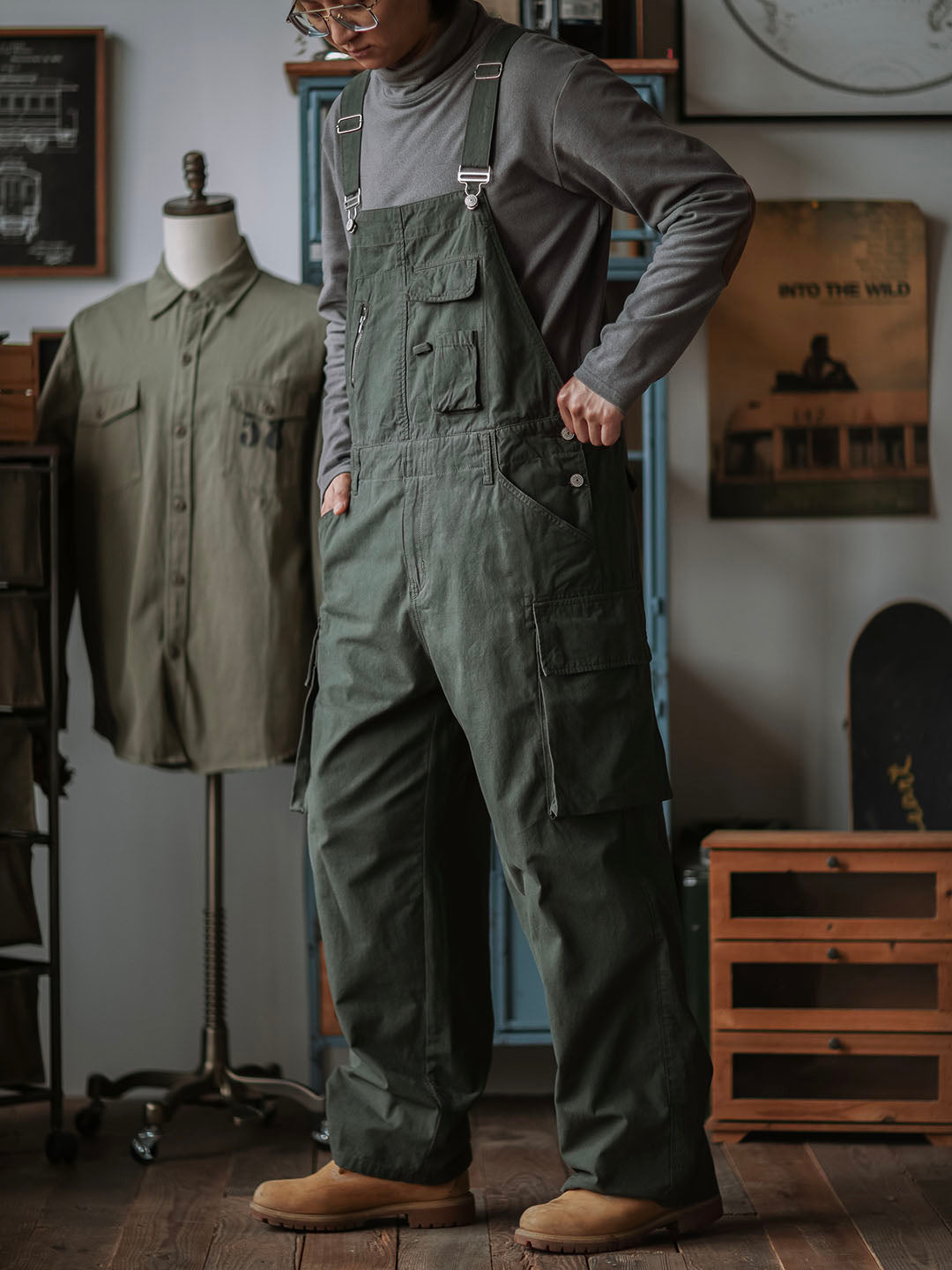 Salopette Fieldman in tela