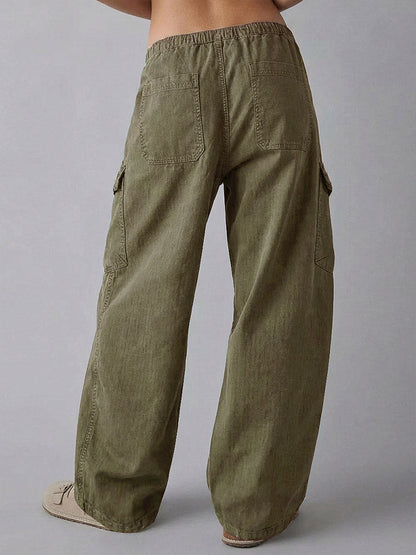 Pantaloni da donna a gamba larga e strutturata