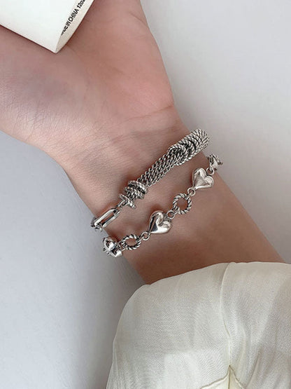 S925 Silber Love Quastenarmband