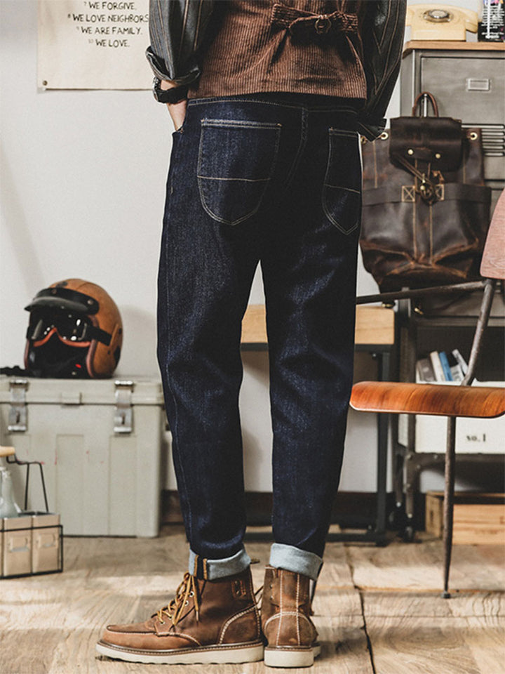 Jeans da uomo vintage a taglio tapered