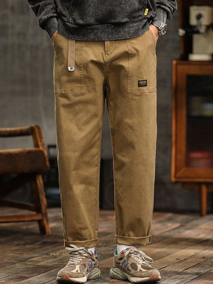 Pantaloni Utility Casual da Uomo di Ispirazione Vintage