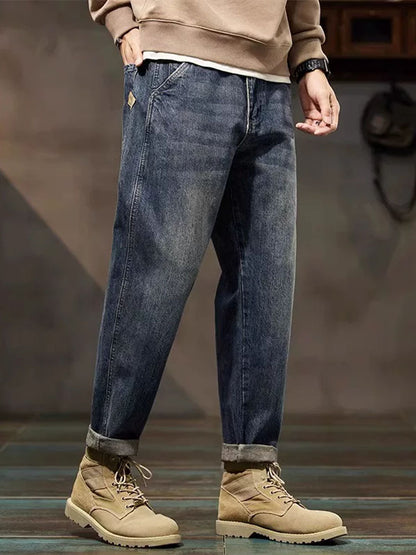 Herren Vintage‑Ballon‑Jeans mit lockerer Passform