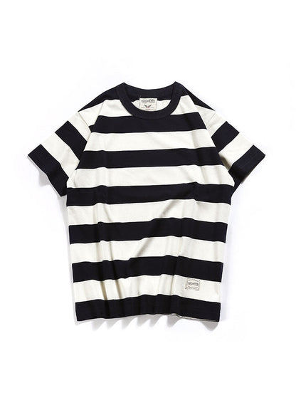 T-shirt girocollo a righe da uomo