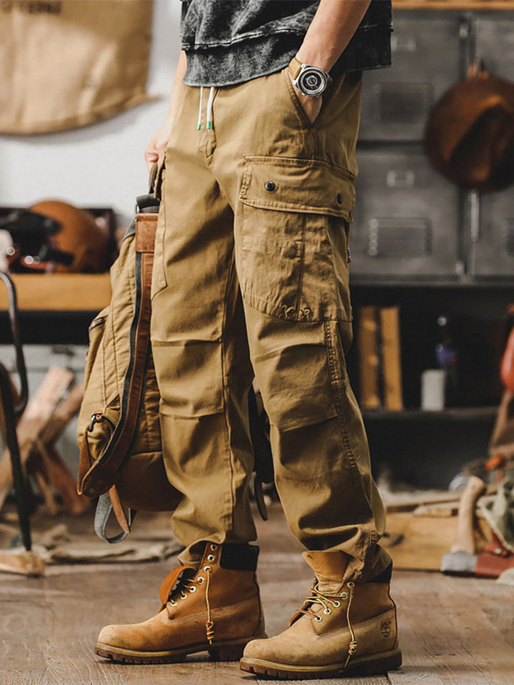 Herren Cargohose im Retro‑Stil,gerader Schnitt