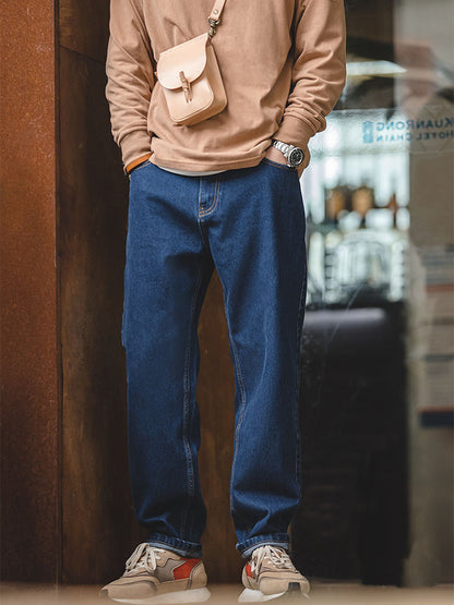 Herren Workwear‑Jeans Lockerer Straight‑Cut