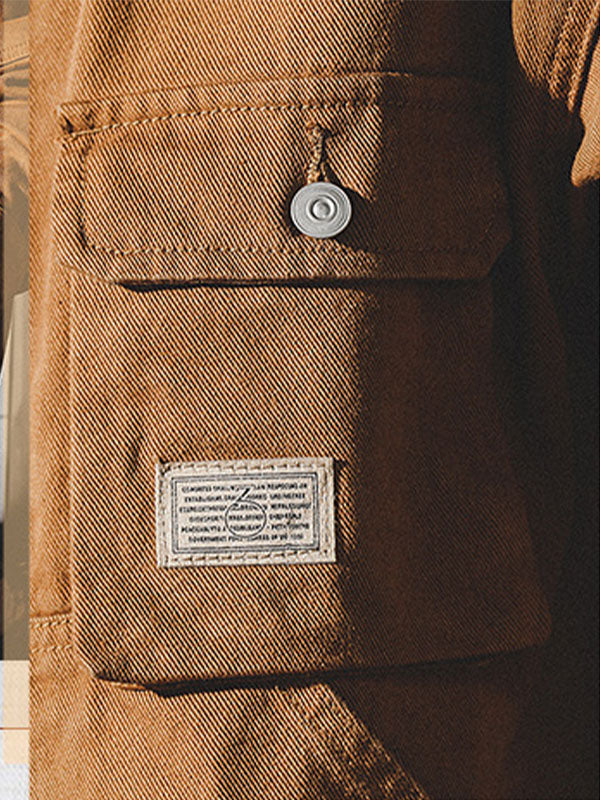 Giacca cargo da uomo in stile vintage americano