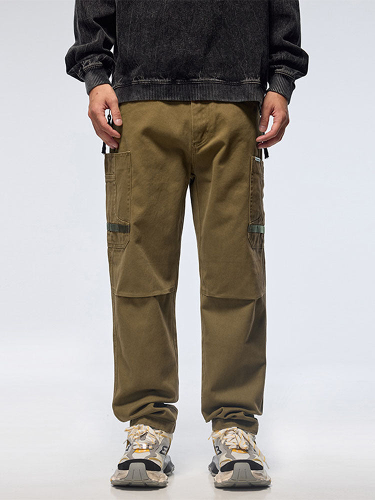 Herren Robuste Mehrtaschen Straight Cargohose