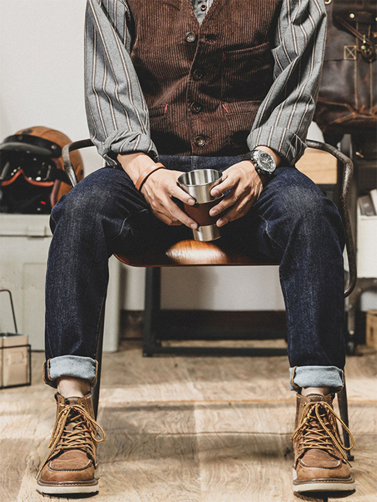 Jeans da uomo vintage a taglio tapered