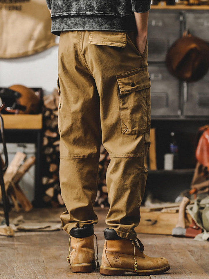 Herren Cargohose im Retro‑Stil,gerader Schnitt