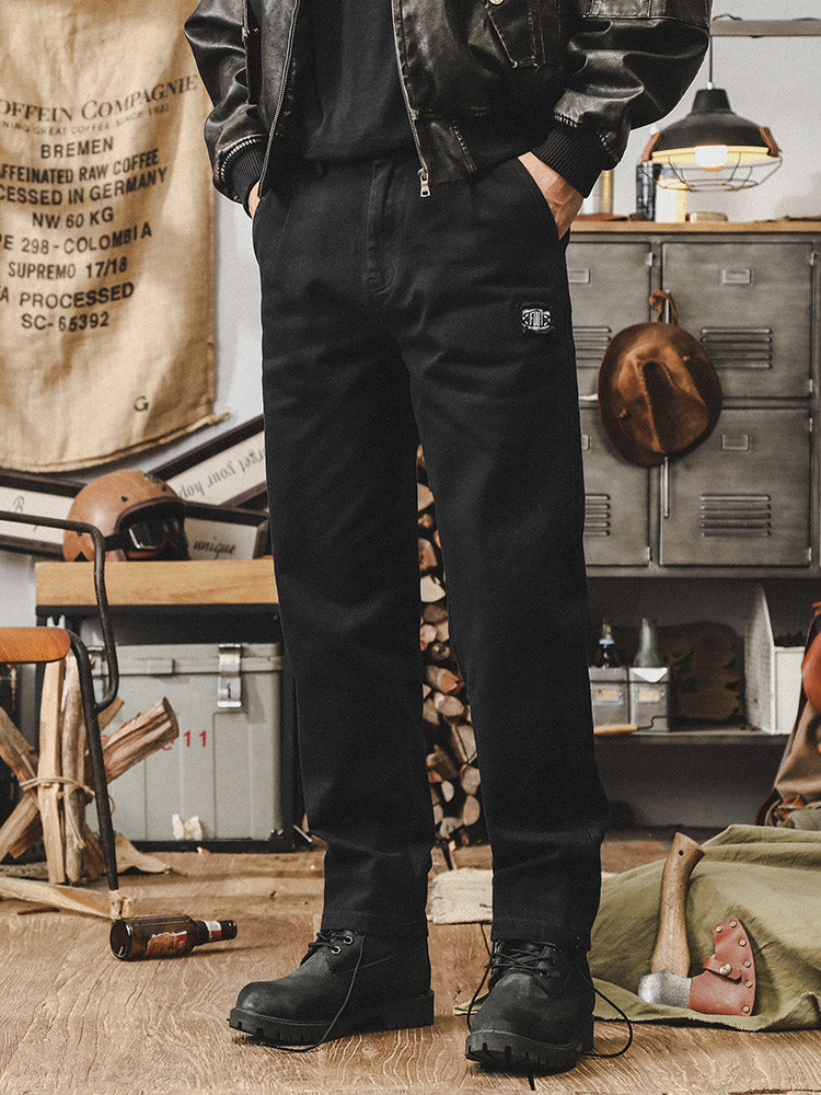 Herren Vintage Freizeithose aus 100% Baumwolle mit Seitenkontraststreifen