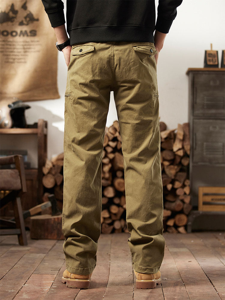 Herren Retro‑Cargohose mit Reißverschlusstaschen