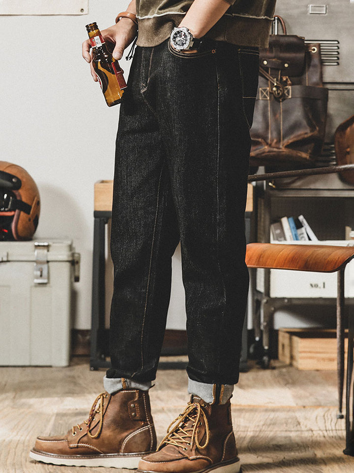 Jeans da uomo vintage a taglio tapered
