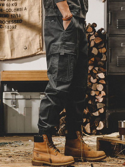 Herren Baumwoll Cargohose mit Stretch