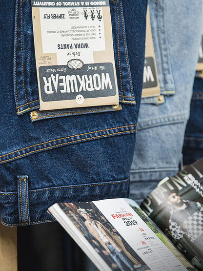 Herren Workwear‑Jeans Lockerer Straight‑Cut