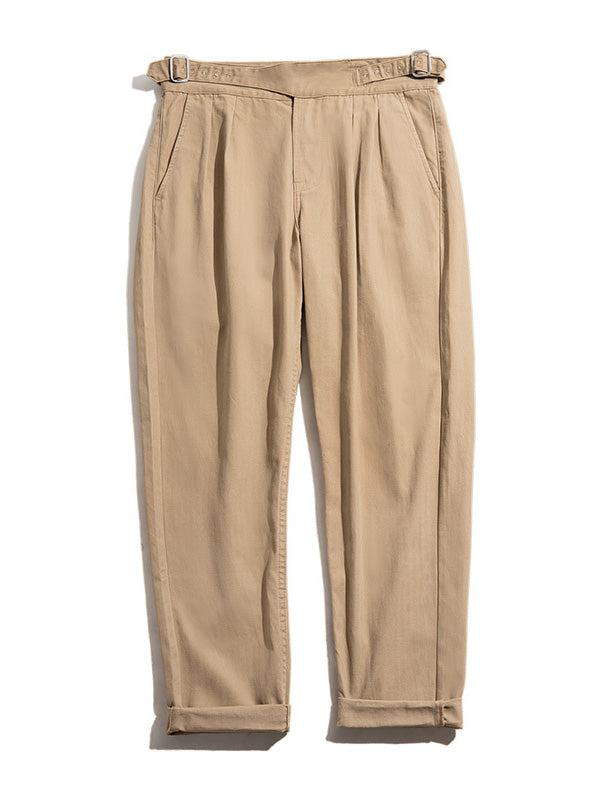 Pantaloni da uomo GURKHA, modello dritto e casual, ispirati allo stile vintage