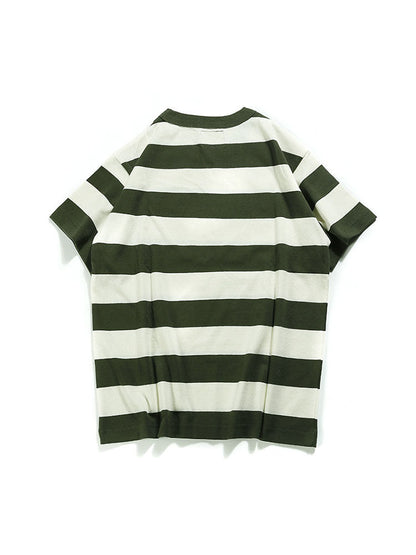 T-shirt girocollo a righe da uomo