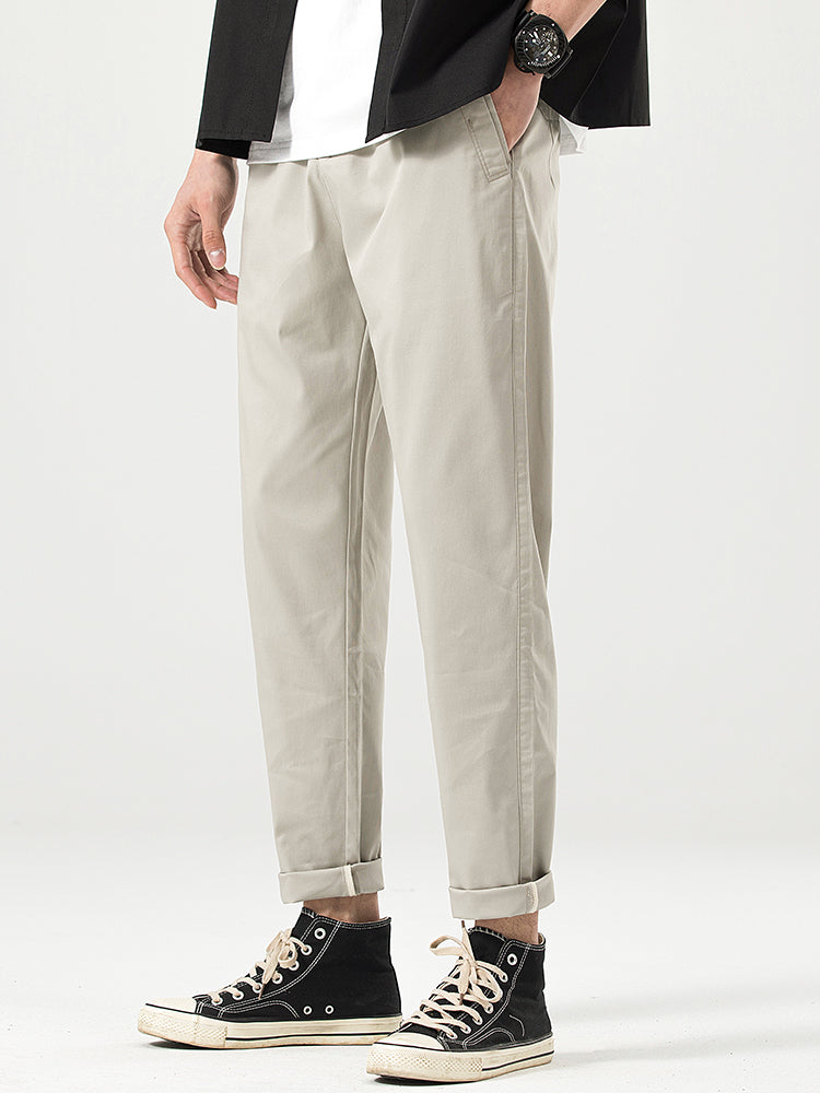 Lässige Herren-Freizeithose in Cropped-Passform