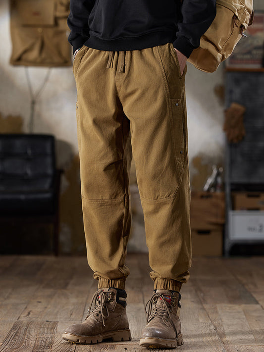Pantalon cargo de jogging pour homme avec cordon de serrage à la taille