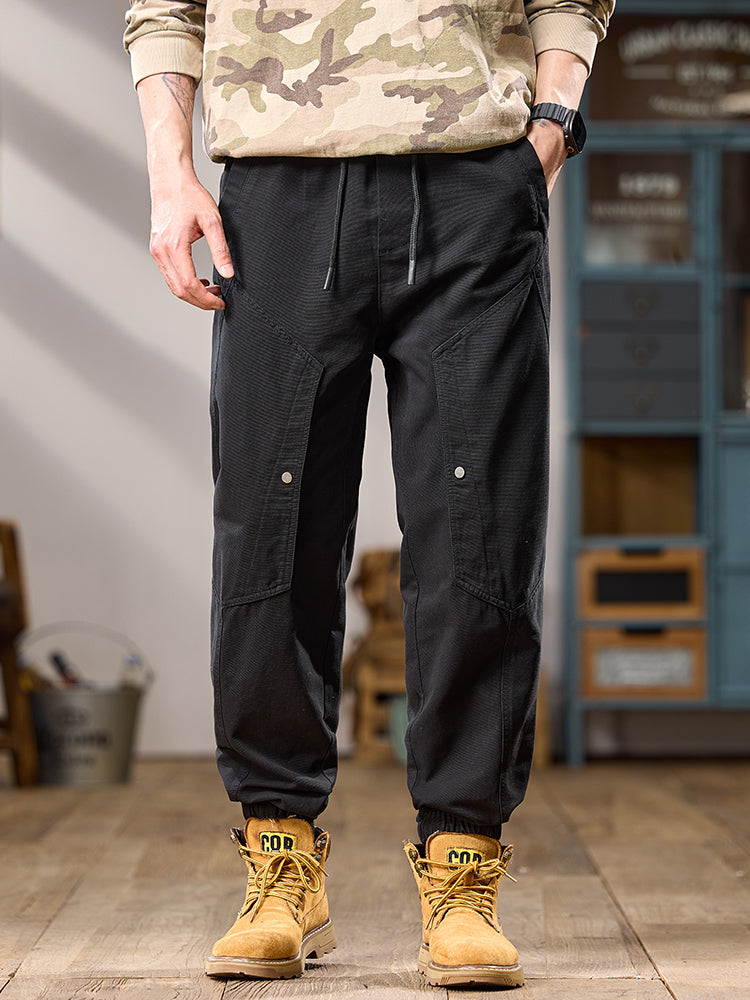 Pantaloni cargo da uomo a vestibilità comoda con multitasche