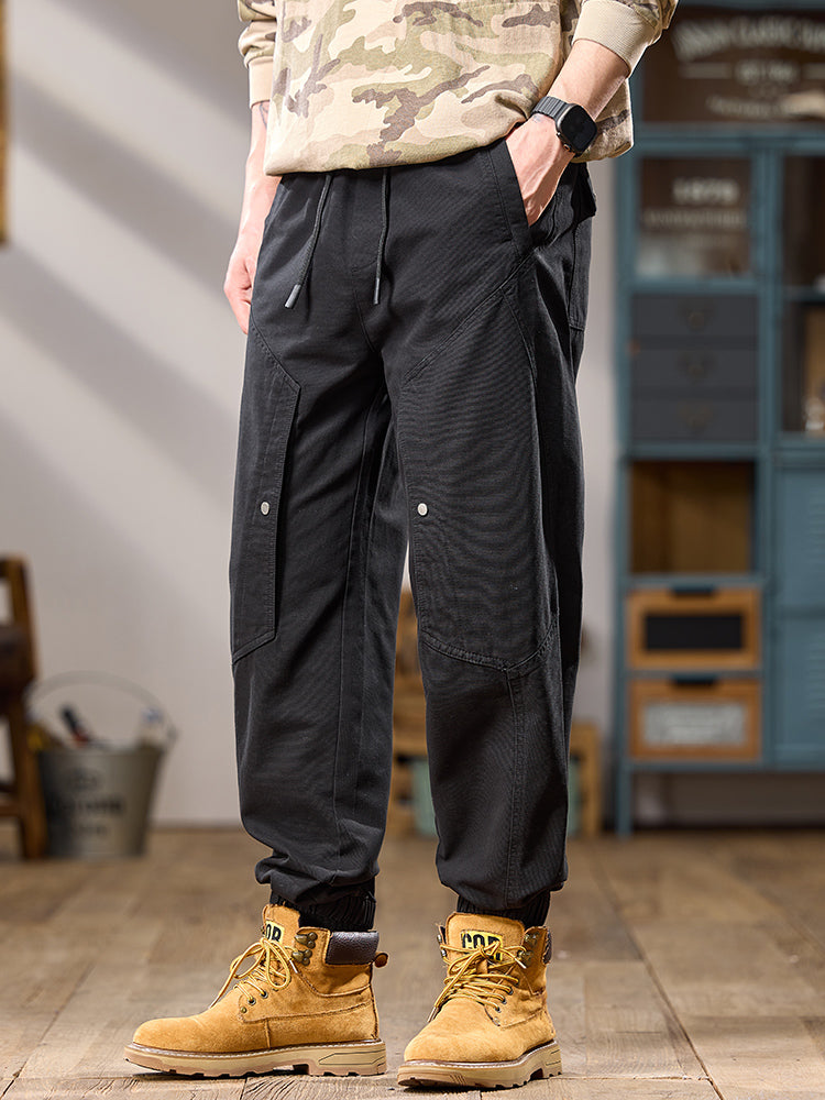 Pantaloni cargo da uomo a vestibilità comoda con multitasche