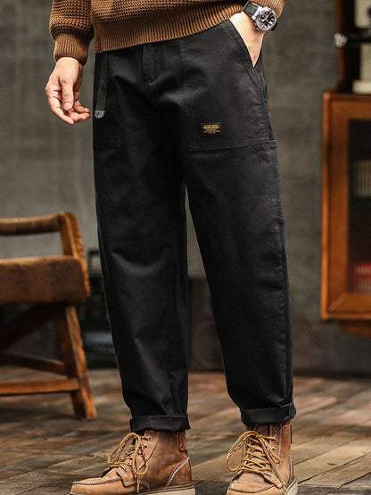 Pantaloni Utility Casual da Uomo di Ispirazione Vintage