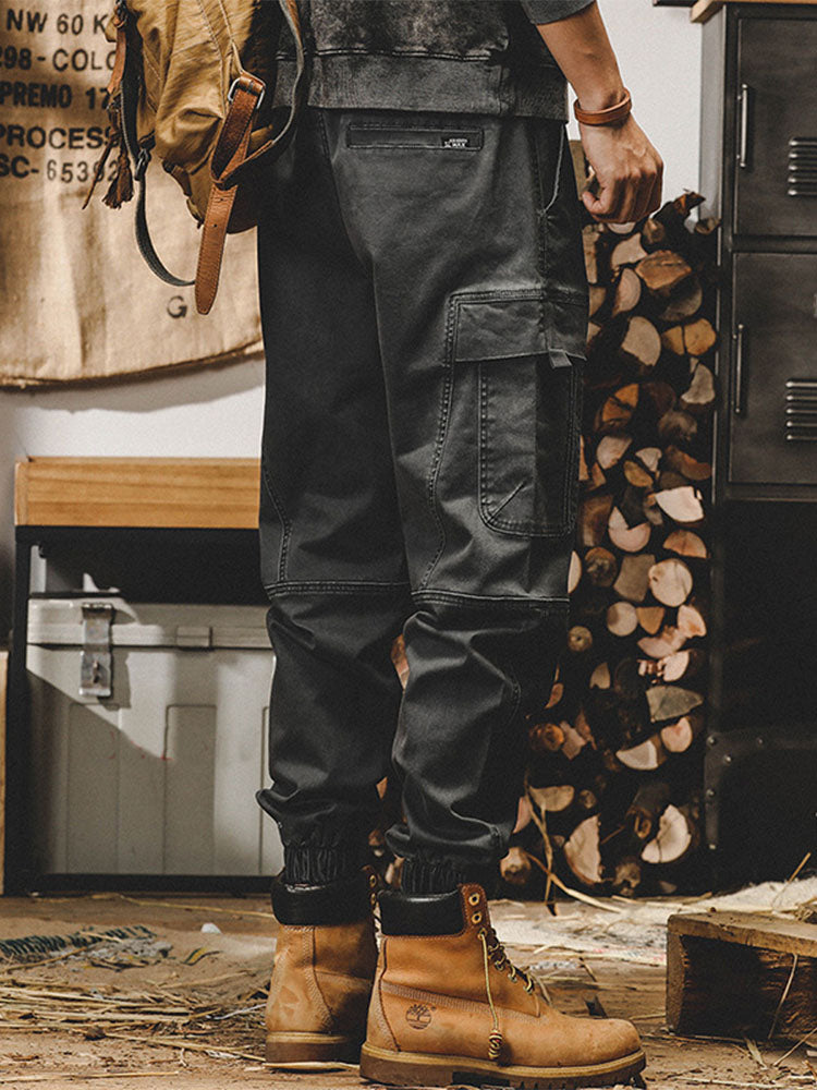 Herren Baumwoll Cargohose mit Stretch