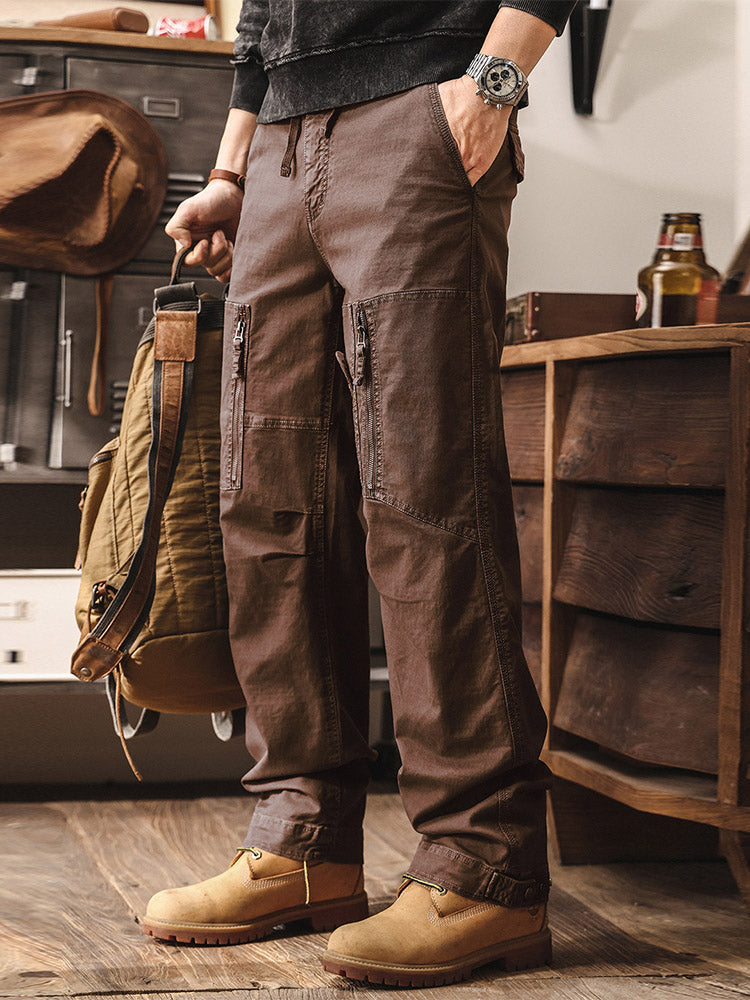 Herren Cargohose im Vintage-Stil, Weites Bein