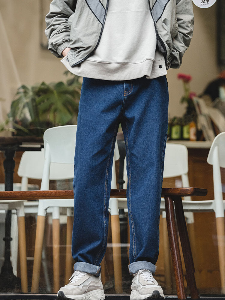 Herren Workwear‑Jeans Lockerer Straight‑Cut