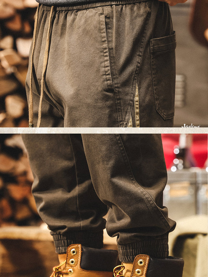 Pantaloni da jogging vintage da uomo con bande laterali