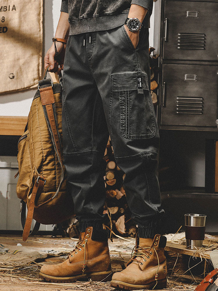 Herren Baumwoll Cargohose mit Stretch
