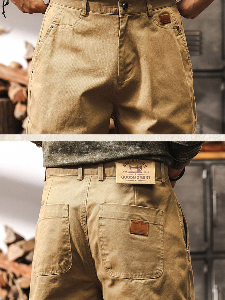 Herren-Chinohose aus 100 % Baumwolle im Vintage-Stil
