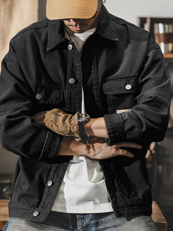 Giacca cargo da uomo in stile vintage americano