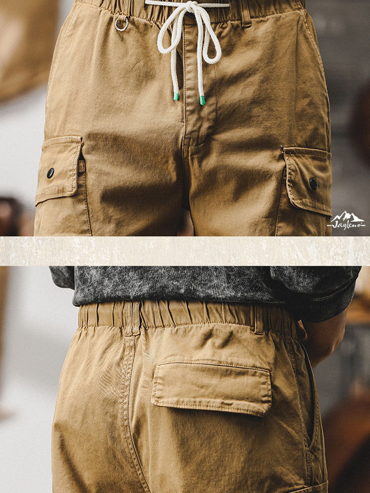 Herren Cargohose im Retro‑Stil,gerader Schnitt