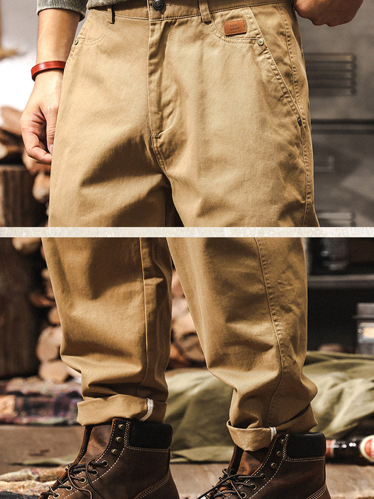 Herren-Chinohose aus 100 % Baumwolle im Vintage-Stil