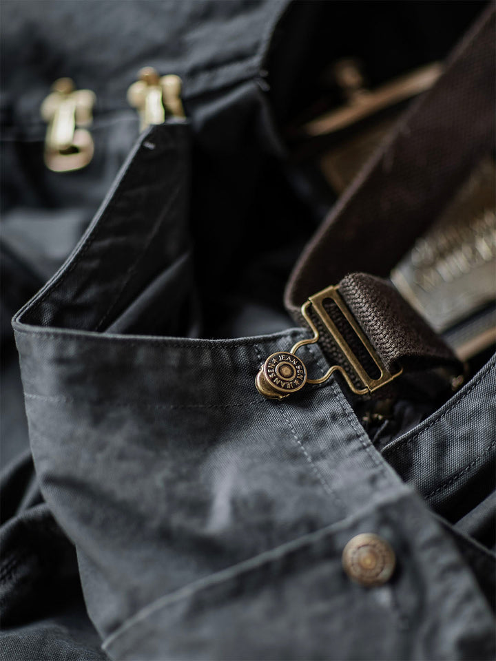 Salopette en toile boutonnée pour homme