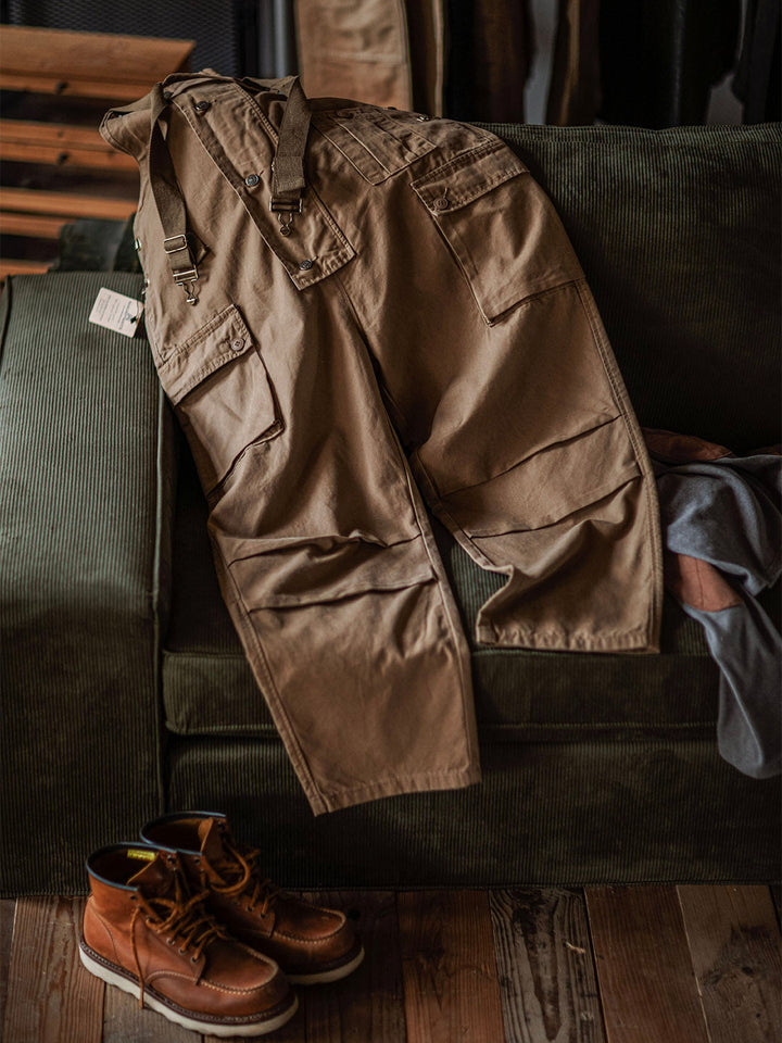 Salopette en toile boutonnée pour homme