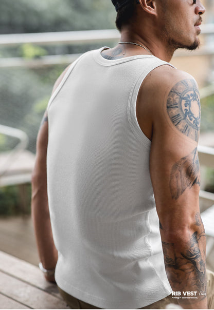Herren Slim Fit Ripp-Tanktop